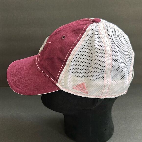 Adidas Texas A&M Youth SnapBack Mesh Hat Cap Maroon White Pink Adjustable - Picture 4 of 10